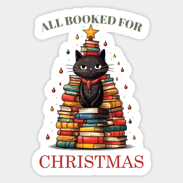 Bookish book Christmas holiday gifts & librarian gift for book nerds, bookworms Sticker by OutfittersAve